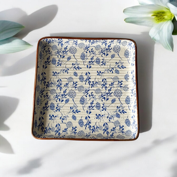 Azure Garden Square Platter