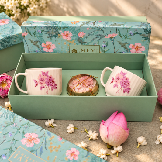 A Garden Affair Cups & Urli Gift Set – Orchid