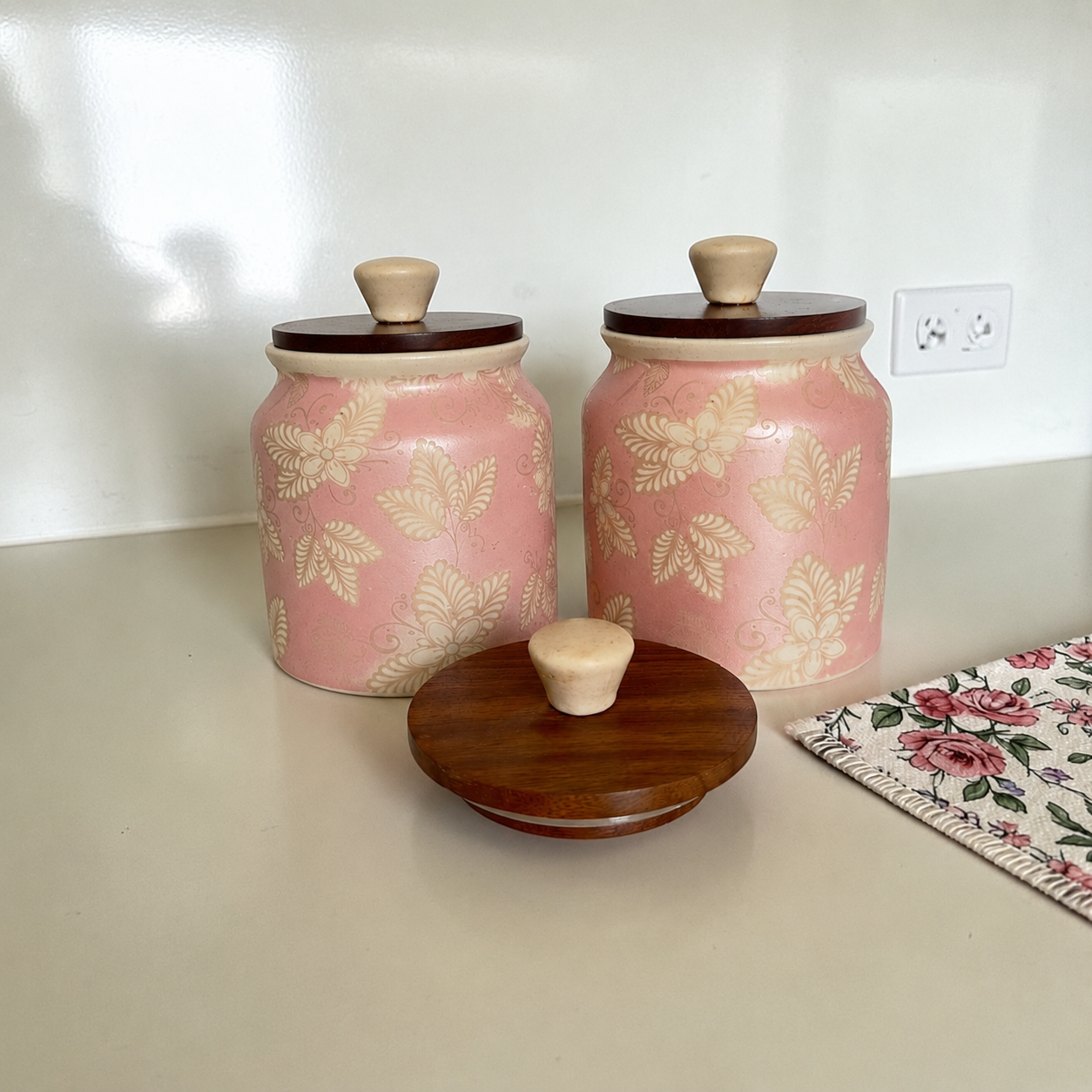 Roselle Bloom Jars Set - Pink