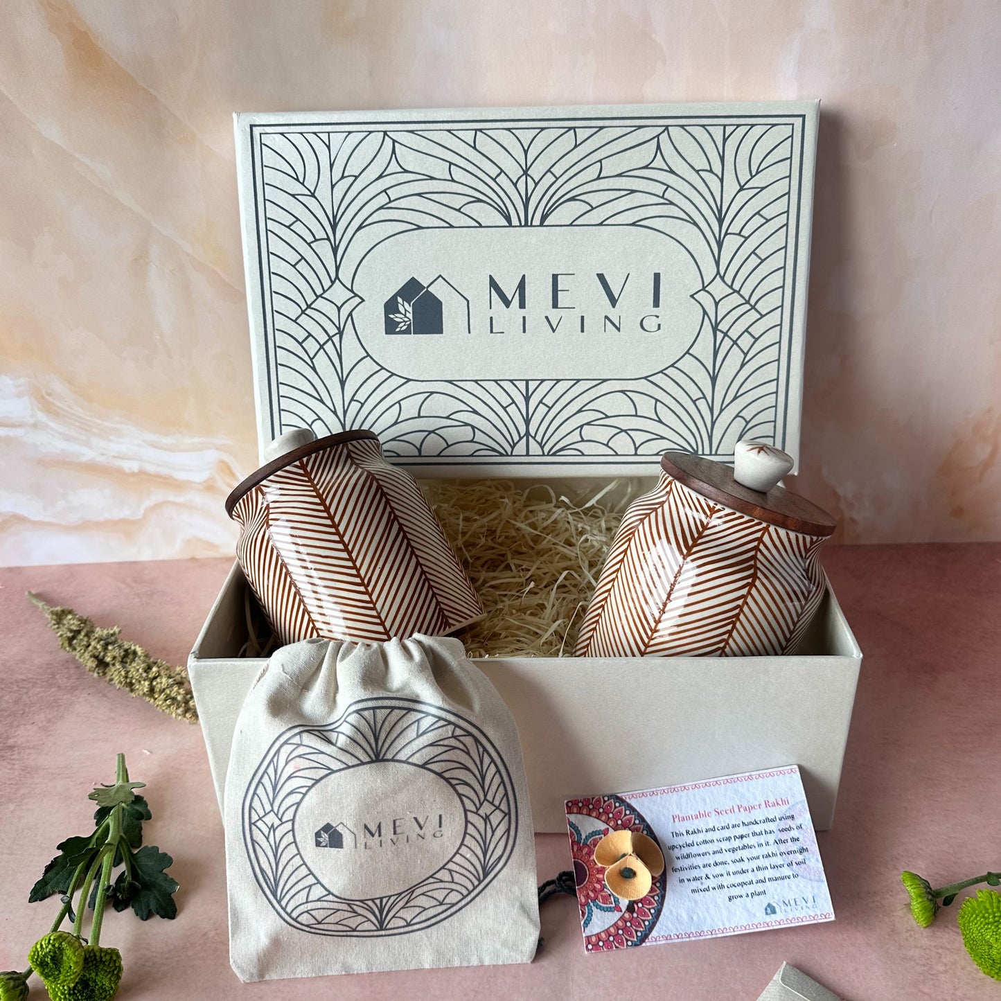 Imperial Leaf Jars Gift Set - Rust