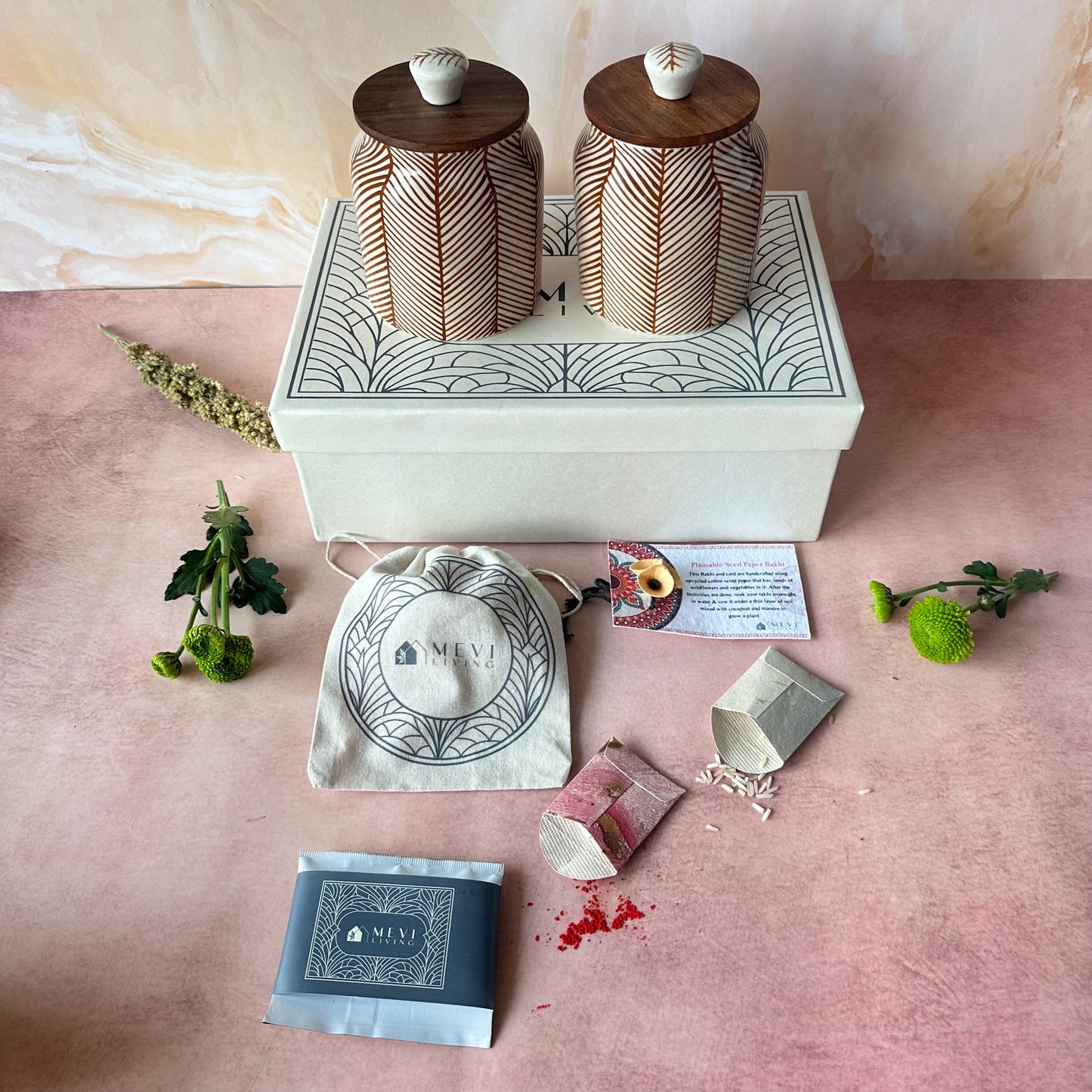 Imperial Leaf Jars Gift Set - Rust