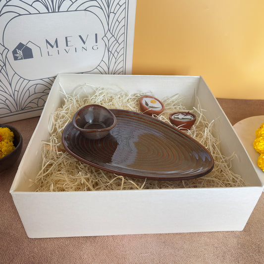 Glazemond Platter & Dip Bowl Gift Set