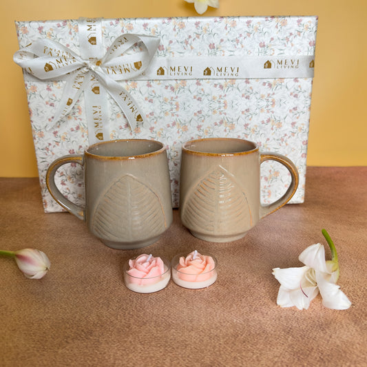 Terra Foliage Cuppa Bliss Gift Set – Beige