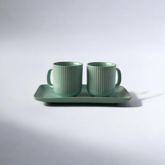 Luminari Cups & Tray Set - Columbia Blue