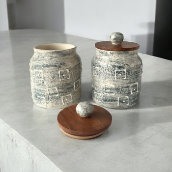 Terra Quad Jars Set - Freckled