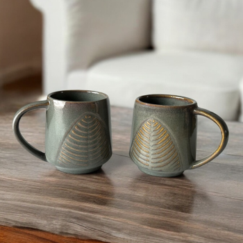 Terra Foliage Mug - Gray