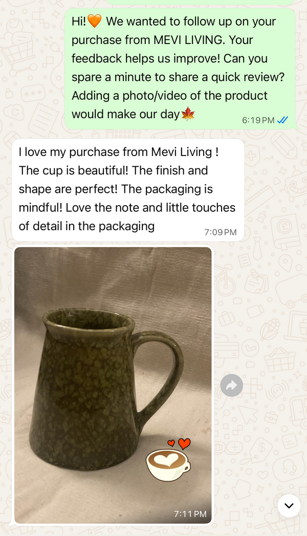 Customer WhatsApp review