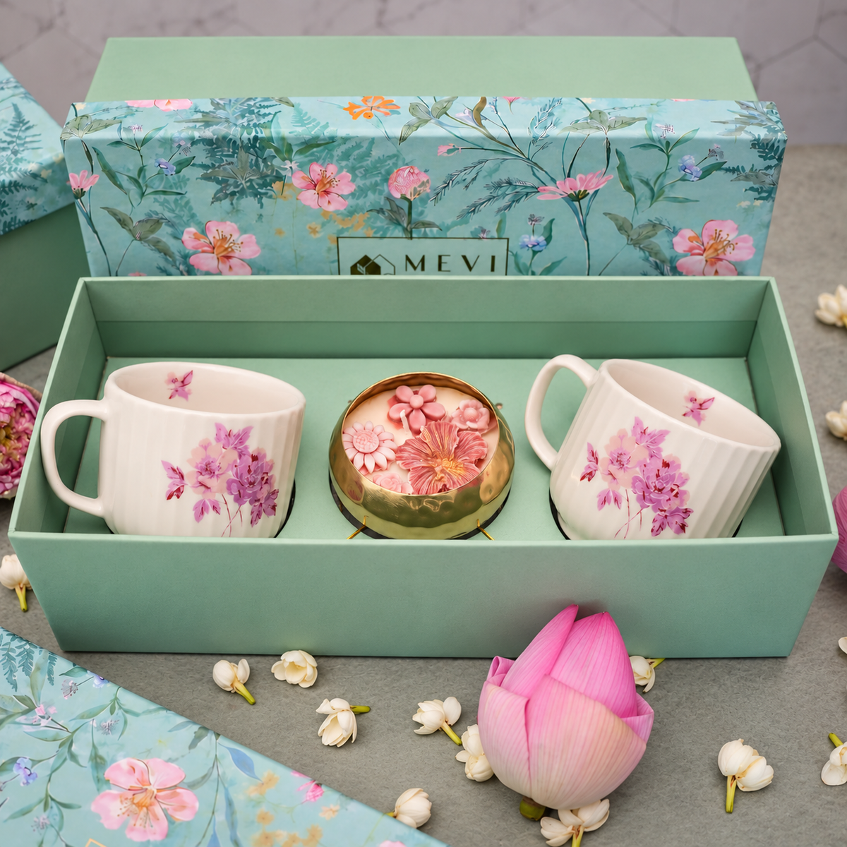 A Garden Affair Cups & Urli Gift Set – Blossom