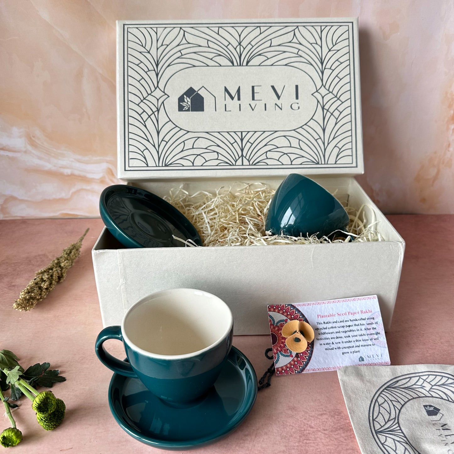 Elegant Ease Tea Cup & Saucer Gift Set