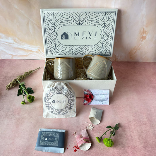 Terra Foliage Mug Beige Gift Set