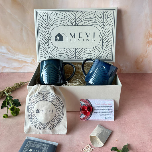 Terra Foliage Mug Blue Gift Set