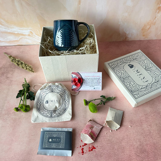Terra Foliage Mug Blue Gift Set