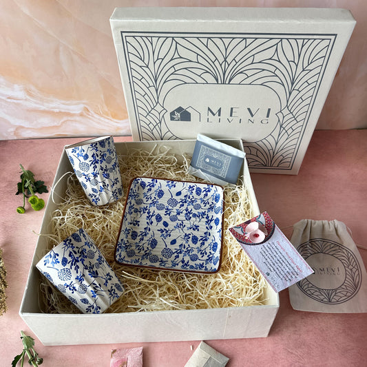 Azure Garden Kullad & snack set