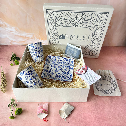 Azure Garden Kullad & snack set