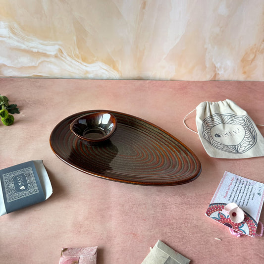 Glazemond Platter & dip bowl set