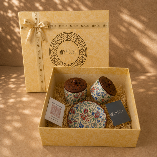 Heritage Floral Swell Bowl & Jars Gift Set