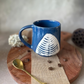 Terra Foliage Embossed Mug - Blue