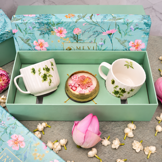 A Garden Affair Cups & Candle Urli Set – Ivy