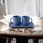 Luminari Cups & Tray Set - Sapphire Blue