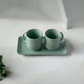 Luminari Cups & Tray Set - Columbia Blue