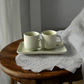 Luminari Cups & Tray Set -  Lime Green