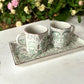 Windsor Bloom Petal Mist Mugs & Horizon Platter