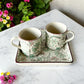 Windsor Bloom Petal Mist Mugs & Ivory Garden Platter