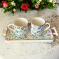 Heritage Floral Petal Mist Mugs & Trayette
