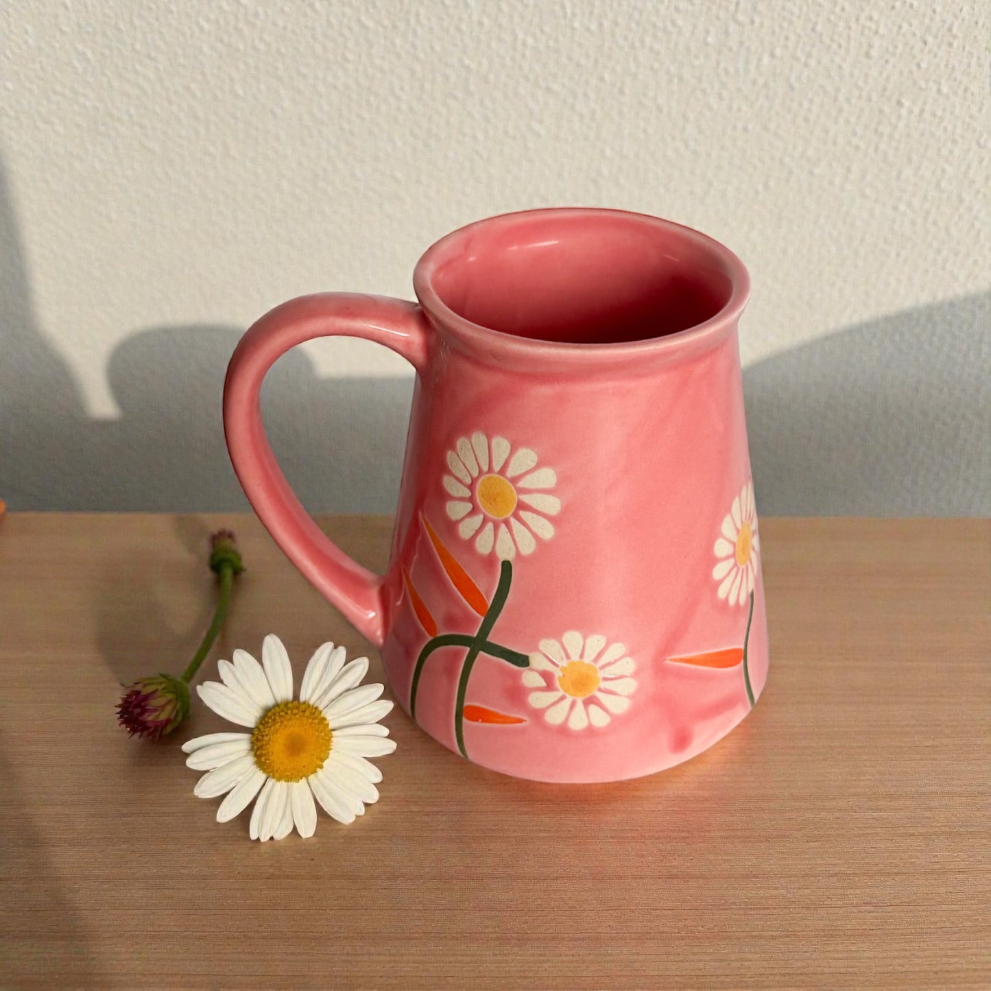 Daisy Dew Mug - Pink