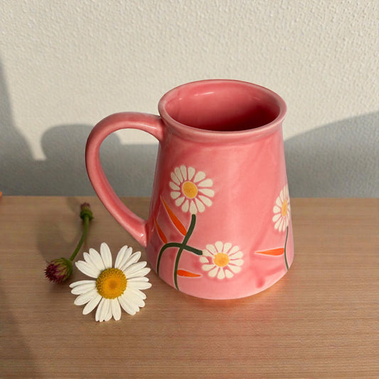 Daisy Dew Mug - Pink