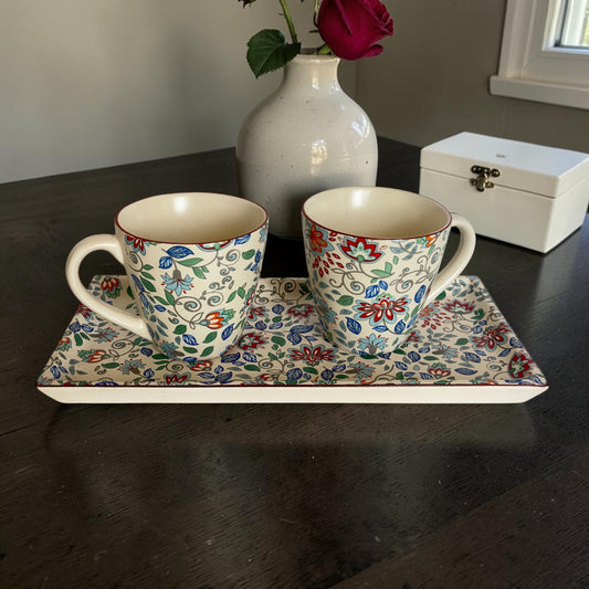 Heritage Floral Morning Bliss Mug & Horizon Platter Set