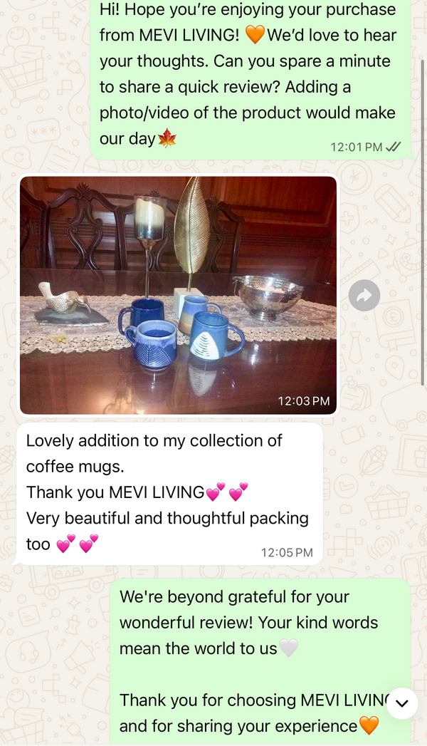 Customer WhatsApp review