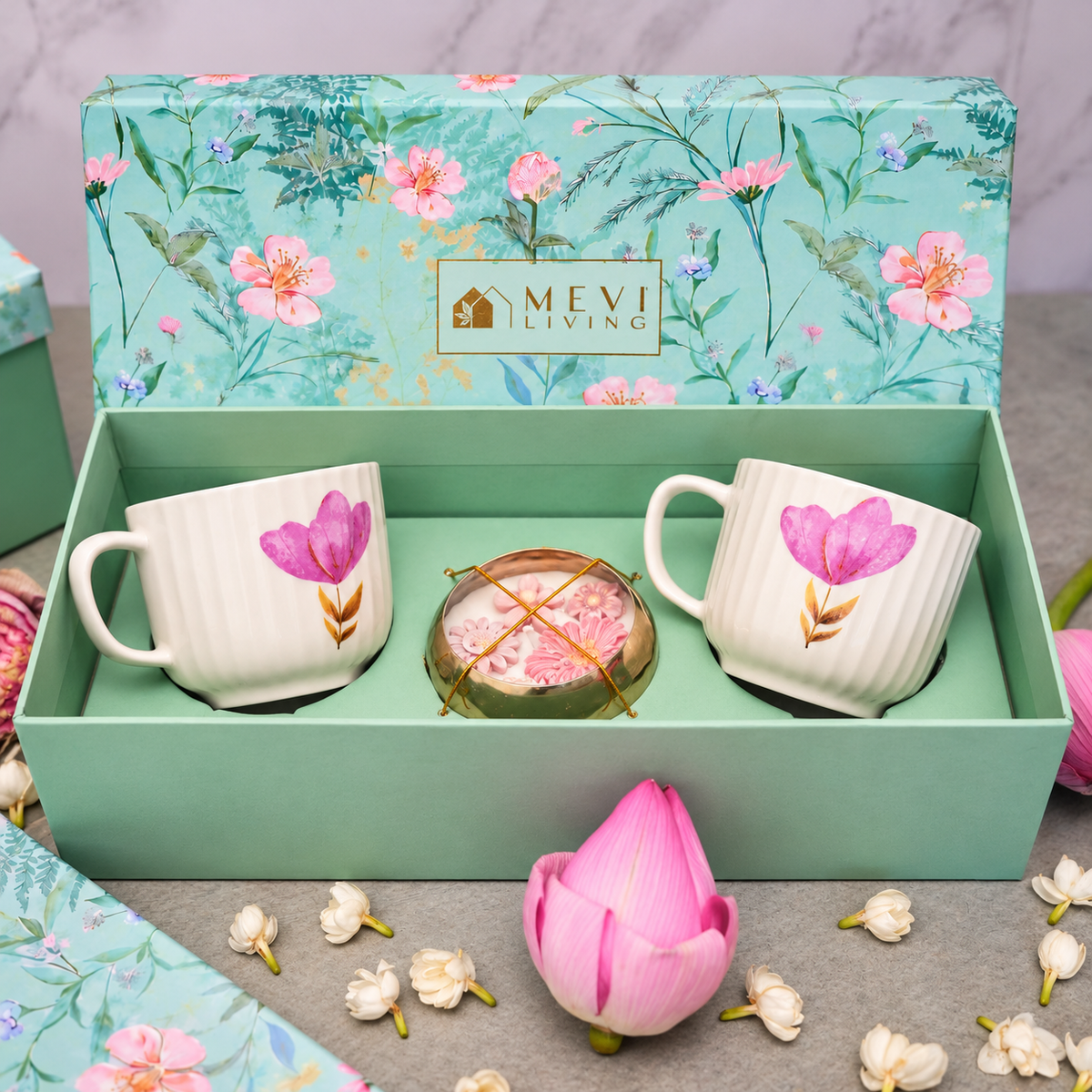 A Garden Affair Cups & Urli Gift Set – Tulip