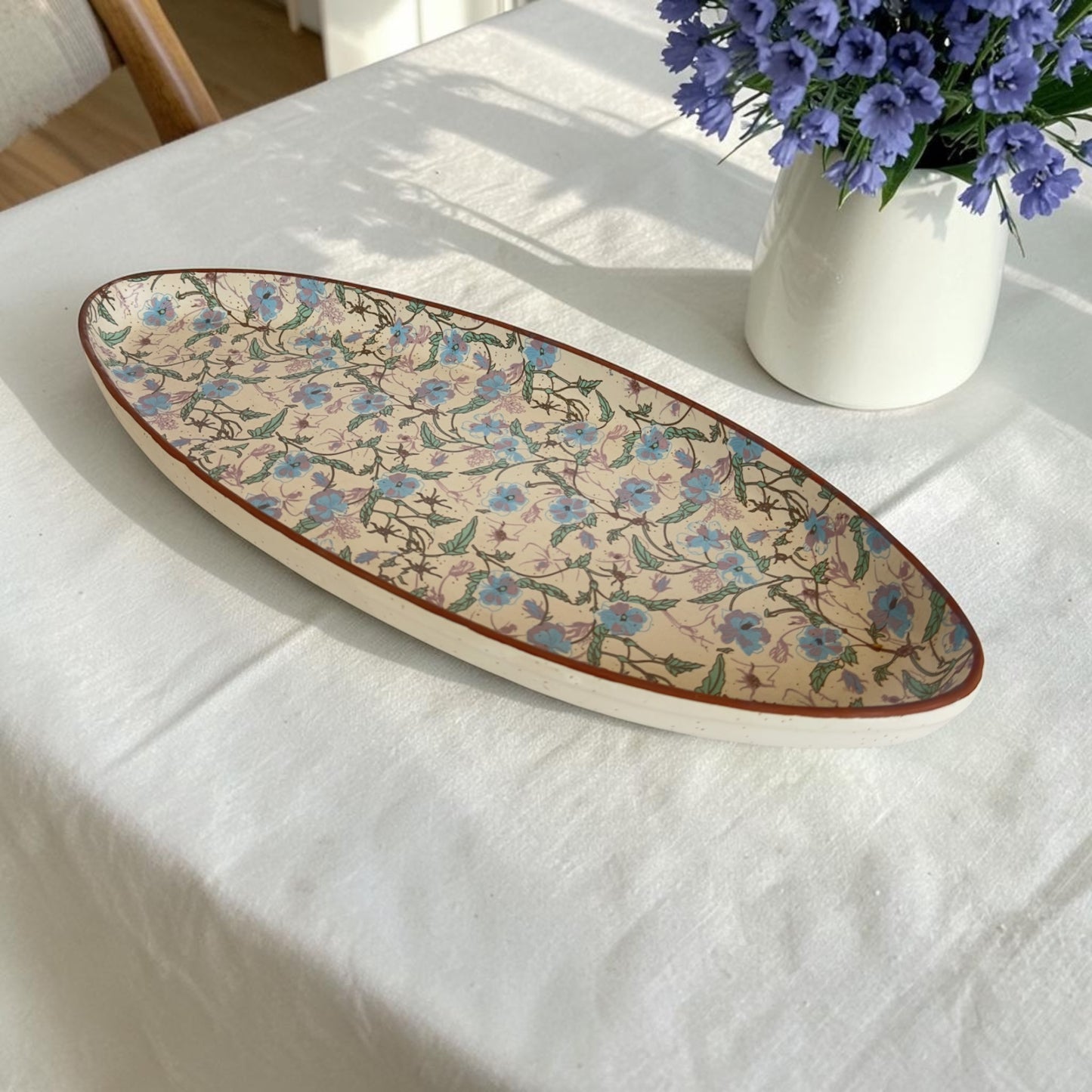 Whispering Bloom Ellipse Platter