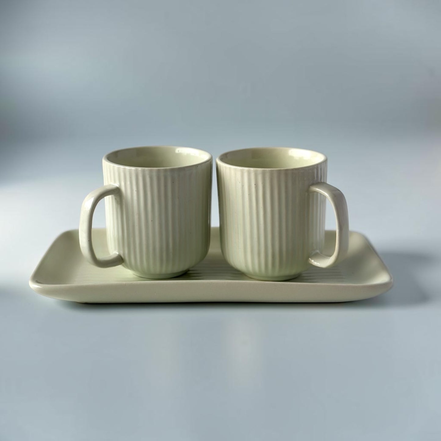Luminari Cups & Tray Set -  Lime Green